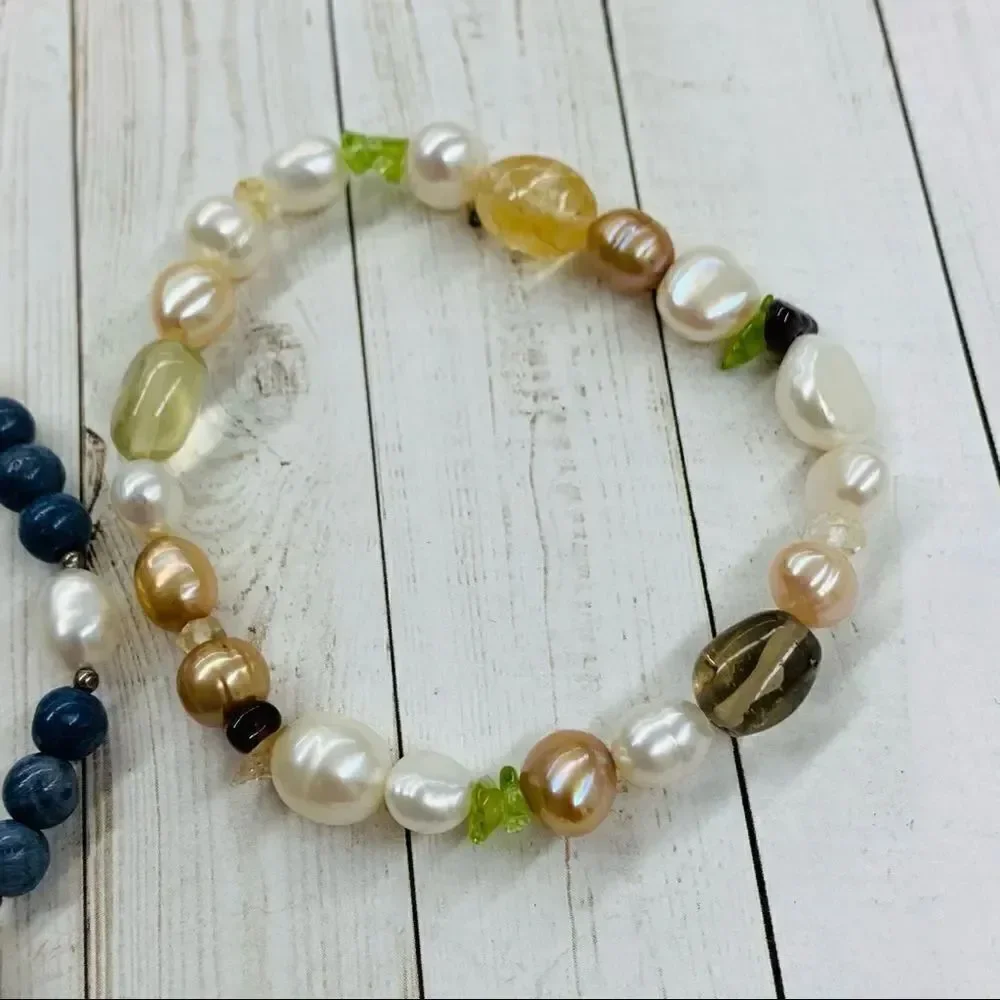 Stone and Pearl Necklace Bundle‎